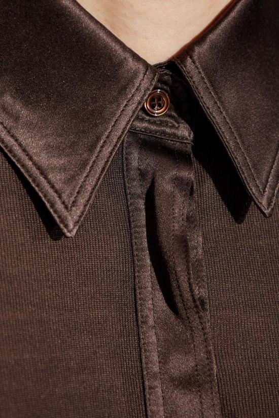  톰포드 긴팔 티셔츠 톰 포드 투명  브라운 - TOMFORD