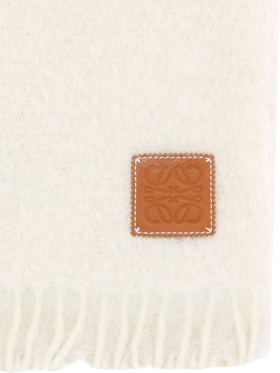 26SS 로에베 모헤어 울 로고 패치 스카프 F655254X012100 DOM - LOEWE