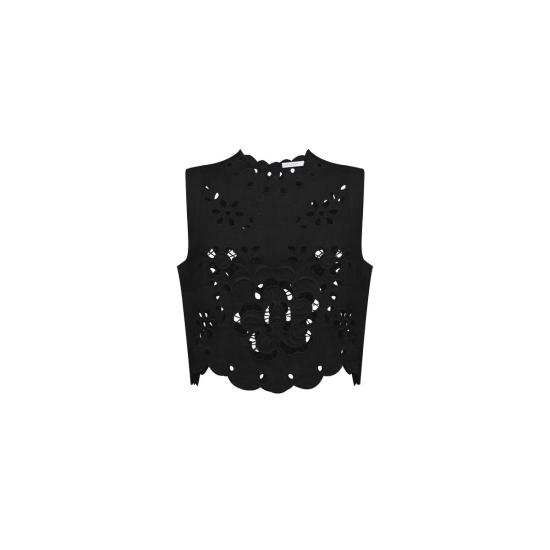  Annabo 민소매 티셔츠 안나보 천상의 정원 크롭탑 블랙