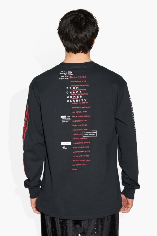  더 셀렉트 긴팔 티셔츠 셀렉트 세잉스 Ls 블랙 - THE CELECT