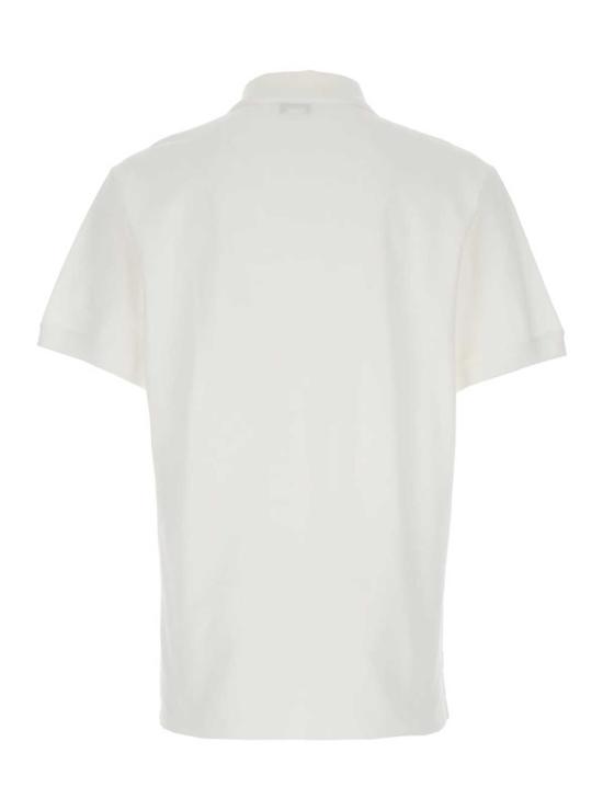  알렉산더 맥퀸 폴로 티셔츠 로고 자수 폴로 셔츠 화이트 - ALEXANDER MCQUEEN