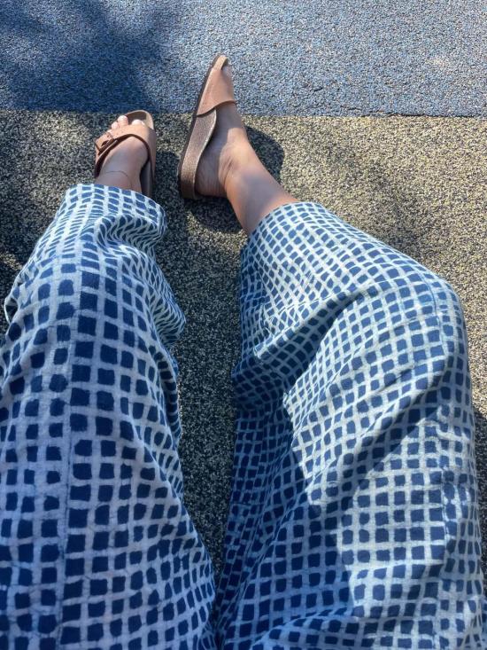  Happy French Gang 스트레이트 팬츠 해피 프렌치 갱 마리우스 팬츠 인디고 체크