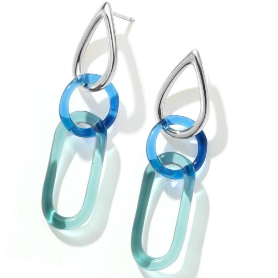  제인 다렌스부르그 이어링 제인 다렌스버그 실버 & 블루 티어드롭 블루 - JANE DARENSBOURG