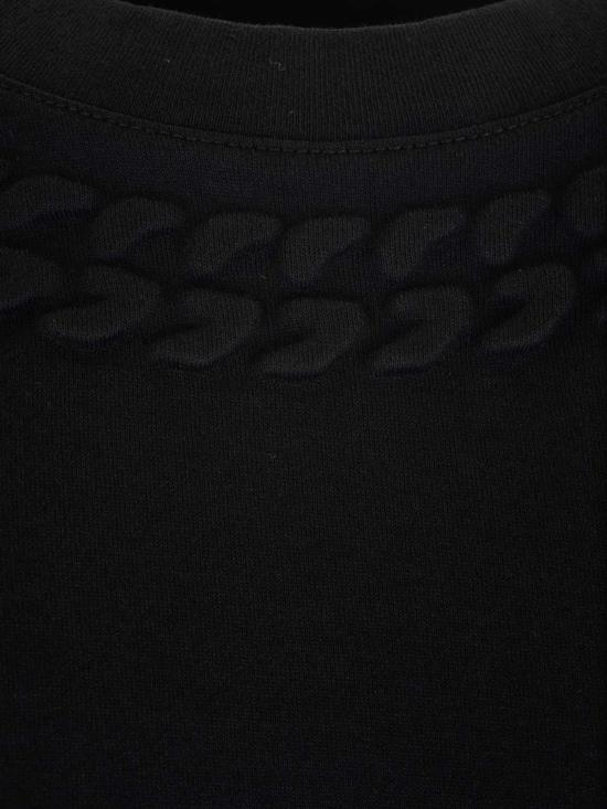  지방시 반팔 티셔츠 엠보싱 체인 칼라 슬림핏 티셔츠 블랙 - GIVENCHY