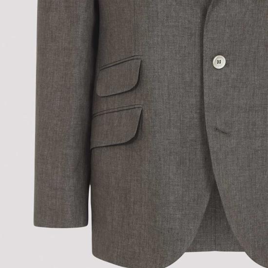  브루넬로 쿠치넬리 수트 자켓 Brunello Cucinelli 리넨 재킷 Nocciola - BRUNELLO CUCINELLI