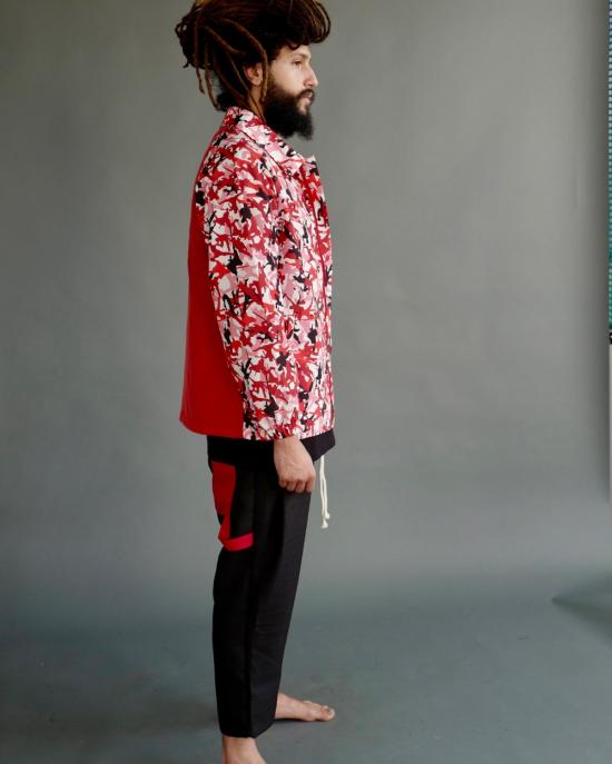  DFYNT 자켓 Dfynt 쿵푸 코치 재킷 레드 - OTHER BRANDS