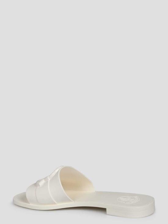  몽클레어 뮬/슬리퍼 몽클레르 몽 슬라이드 샌들 화이트 - MONCLER