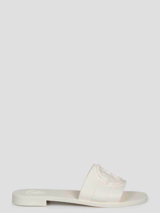  몽클레어 뮬/슬리퍼 몽클레르 몽 슬라이드 샌들 화이트