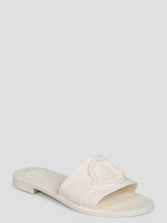  몽클레어 뮬/슬리퍼 몽클레르 몽 슬라이드 샌들 화이트 - MONCLER