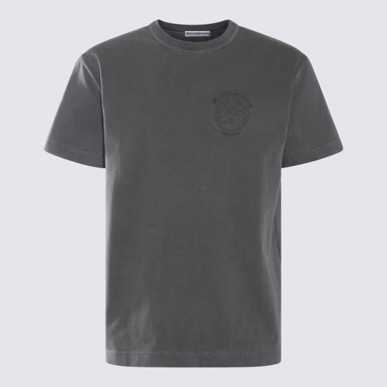  알렉산더 왕 반팔 티셔츠 워시드 블랙 티셔츠