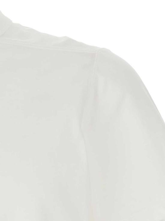  릭 오웬스 반팔 티셔츠 크루넥 티셔츠, 톤온톤 스티칭, 화이트 색상 - RICK OWENS