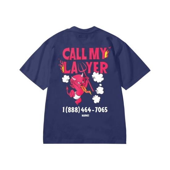  마켓 반팔 티셔츠 핫 스터프 X  콜 마이 로이어 티셔츠