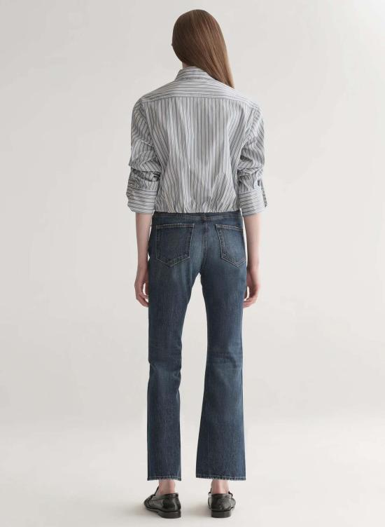  에이엘씨 블라우스 A.L.C. 레오 탑 화이트/스틸 블루 - A.L.C.