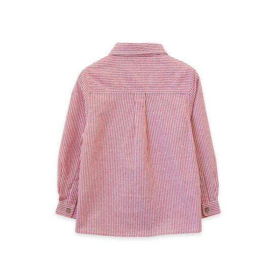  [키즈] Beet World 셔츠 비트 월드 남아용 칼라 셔츠 레드 스트라이프 - BEET WORLD