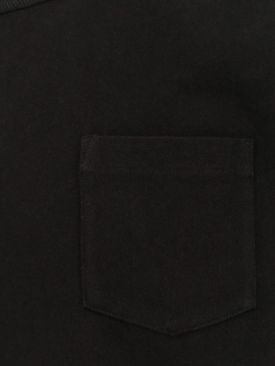  사카이 반팔 티셔츠 코튼 티셔츠 (나일론 인서트 포함) 블랙 - SACAI