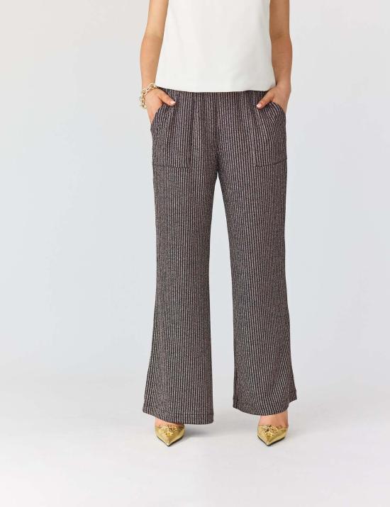  Lindsay Nicholas New York 스트레이트 팬츠 린지 니콜라스 뉴욕 디스코 글리터 팬츠 브론즈