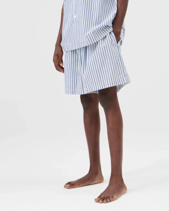  테클라 라운지 웨어 Tekla 코튼 포플린 파자마 반바지 Skagen 스트라이프