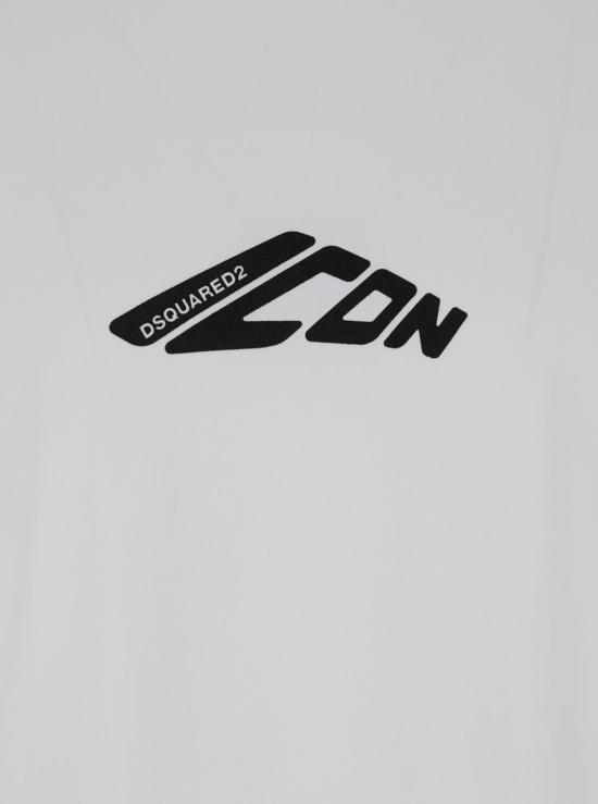  디스퀘어드2 반팔 티셔츠 Dsquared2 코튼 크루넥 티셔츠 화이트 - DSQUARED2