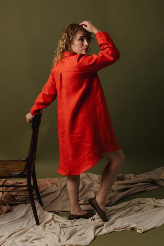  Pamut Apparel USA 숏 원피스 파무트 어패럴 USA 셀린 린넨 셔츠드레스 - OTHER BRANDS