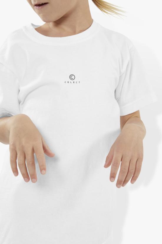  [키즈] THE CELECT 트레이닝 상의 키즈 더셀렉트 C 로고 키즈 티셔츠 화이트 - THE CELECT