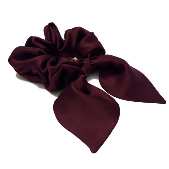  Krystell Barraza 헤어 액세서리 크리스텔 바라자 로즈우드 실크 리본 스크런치