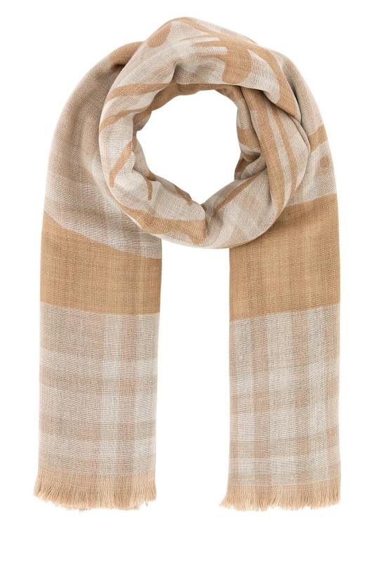 버버리 머플러/스카프 체크 무늬 해진 가장자리 스카프 클레이