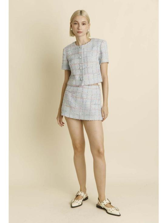  AUREUM 자켓 아우레움 에디나 트위드 재킷 블루 - OTHER BRANDS