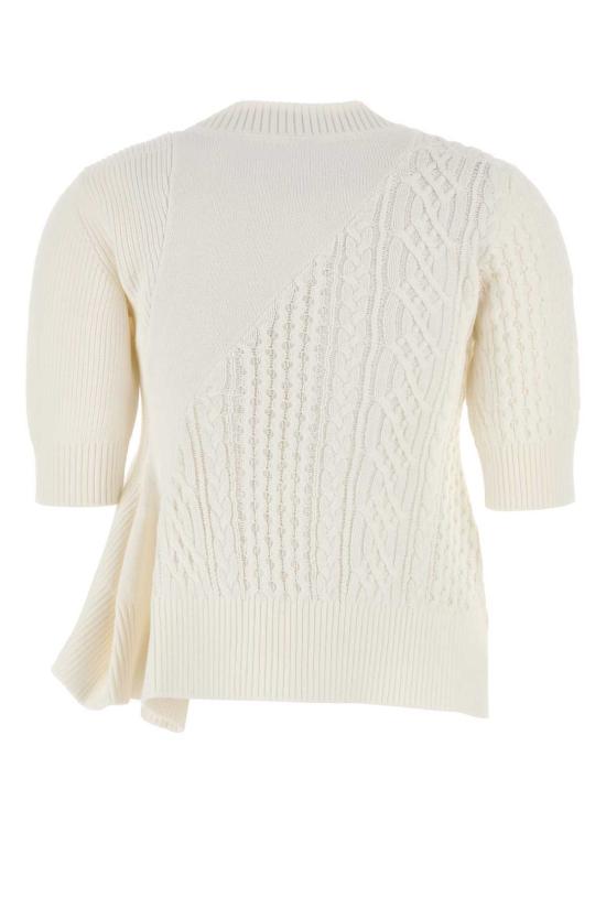  사카이 스웨터 코튼 블렌드  오프화이트 - SACAI