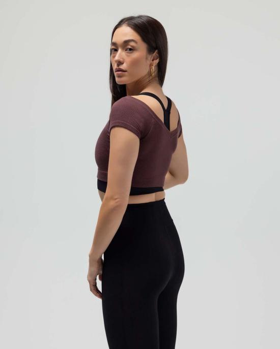  Reformer 민소매 티셔츠 리포머 골지 캡 슬리브 크롭탑 - REFORMER