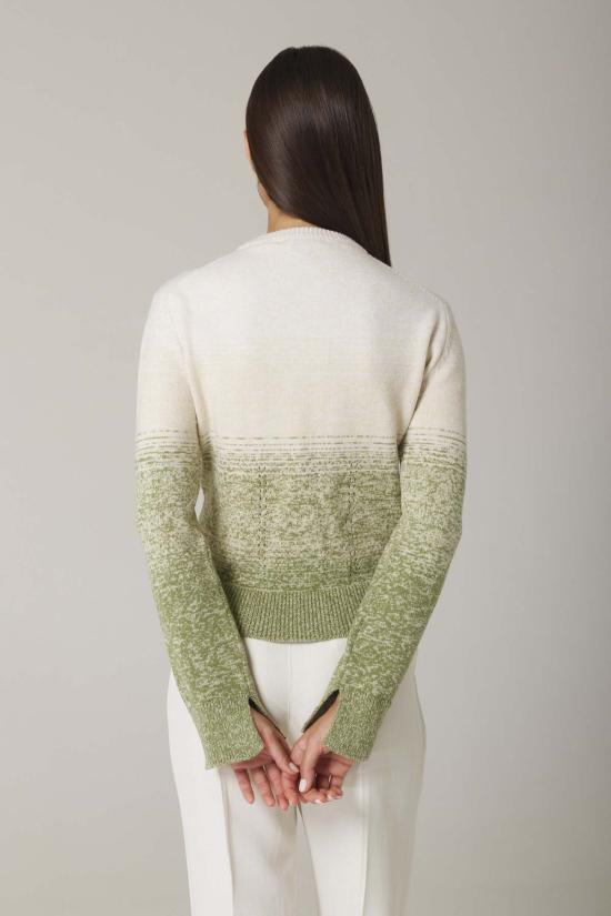  산티클레르 가디건 Santicler Una Ombre 카디건 올리브 콤보 - SANTICLER