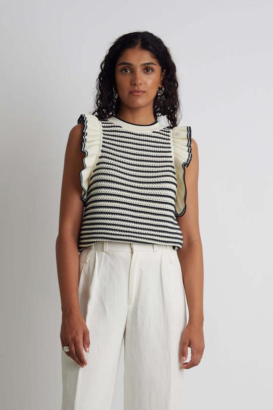  일레븐 식스 민소매 티셔츠 비올라 스트라이프 탱크