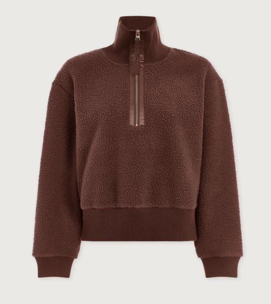  발리 자켓 바를리 로젤 하프 집업 플리스 딥 마호가니