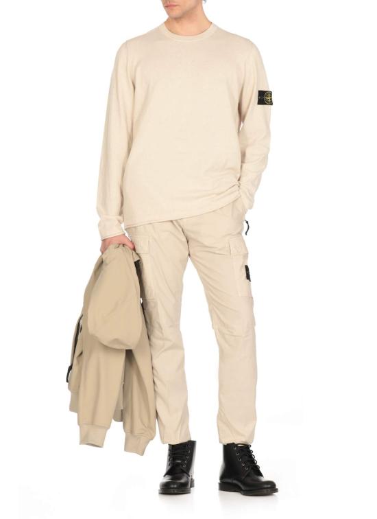  스톤 아일랜드 스웨터 로고  베이지 - STONE ISLAND