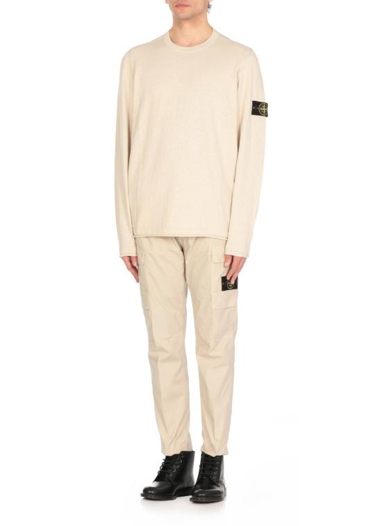  스톤 아일랜드 스웨터 로고  베이지 - STONE ISLAND