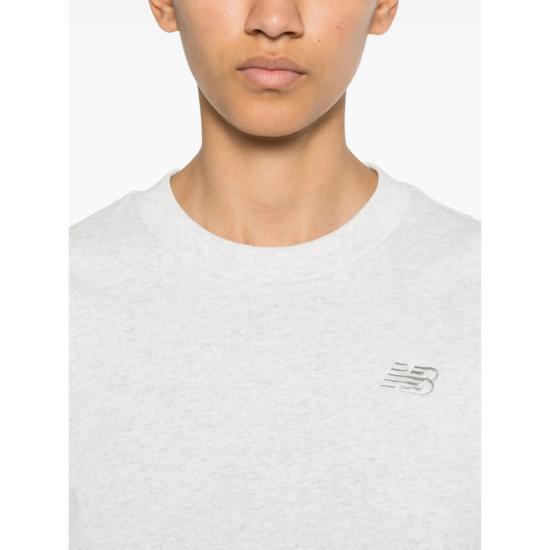  뉴발란스 반팔 티셔츠 티셔츠 회색 - NEW BALANCE