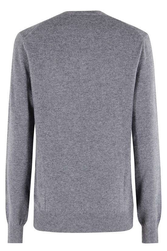  꼼데가르송 가디건 Comme Des Garçons 플레이 니트 라인스톤 엠블럼 카디건 - COMME DES GARCONS