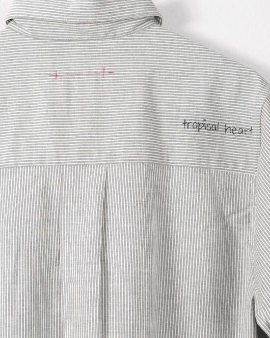  Cats with a Heart 셔츠 마음을 가진 고양이들 카르멘 산디아 트로피컬 셔츠 블루/화이트 스트라이프 - OTHER BRANDS