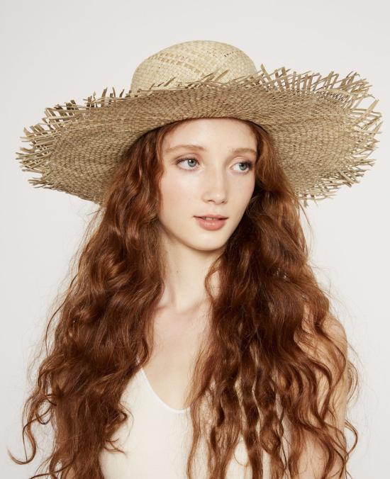  Brookes Boswell 모자 브룩스 보스웰 프린지 스트로 햇 내추럴 - OTHER BRANDS