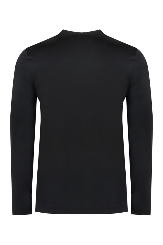  엠포리오 아르마니 긴팔 티셔츠 블랙 - EMPORIO ARMANI