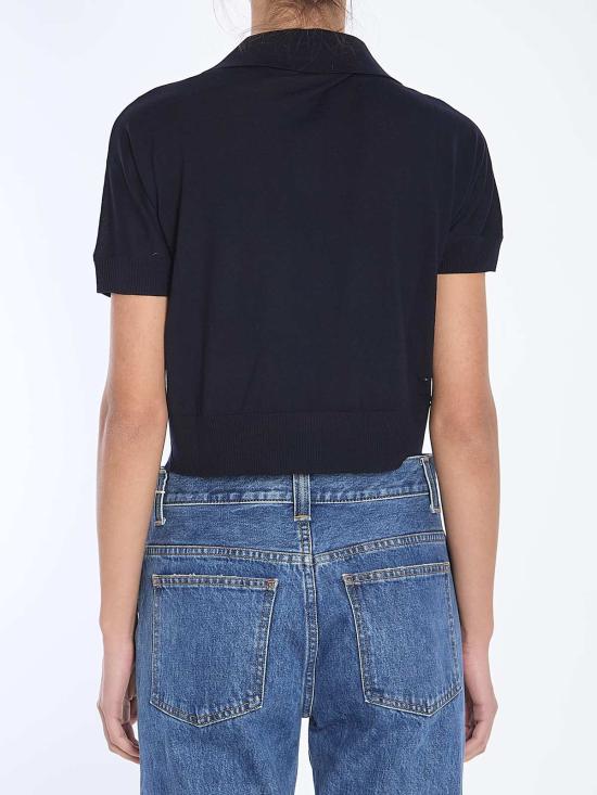  케이트 반팔 티셔츠 Khaite Morgane 폴로 셔츠 블루 - KHAITE