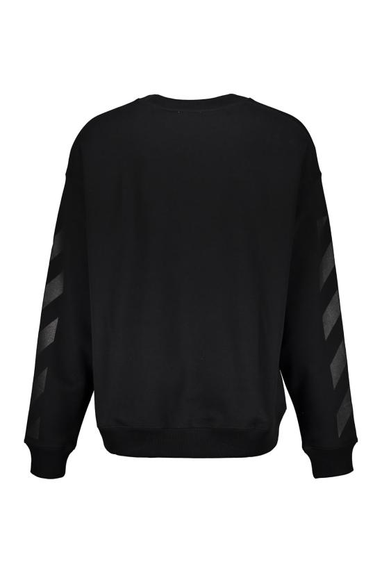  오프화이트 긴팔 티셔츠 독특한 디테일이 돋보이는  블랙 스웨트셔츠 - OFF WHITE