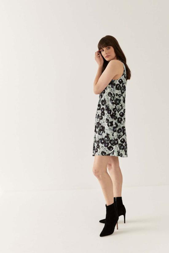  Lindsay Nicholas New York 숏 원피스 린지 니콜라스 뉴욕 핀턱 미니 드레스 블랙/퍼플 피오니 - OTHER BRANDS