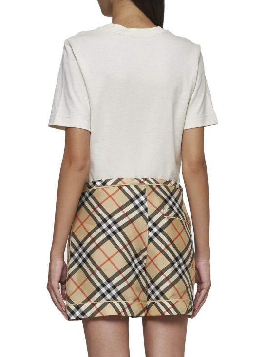  버버리 숏팬츠 프린트 실크 쇼츠 샌디체크 - BURBERRY