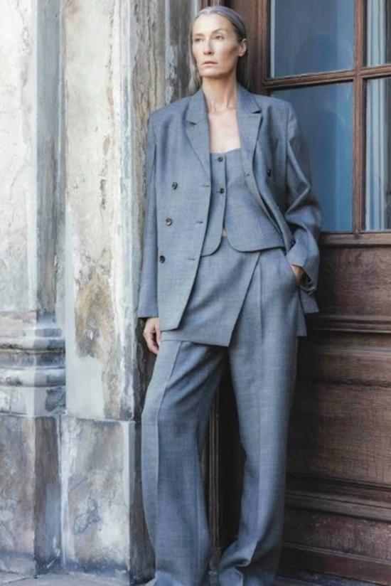  더 가먼트 스트레이트 팬츠 가먼트 파인 스커트  그레이 멜란지 - THE GARMENT