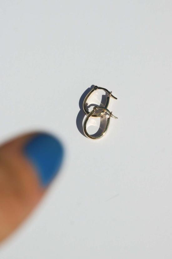  오디세이아 이어링 오디세아 제이드 후프  14k 골드 베르메일 - ODISSEA