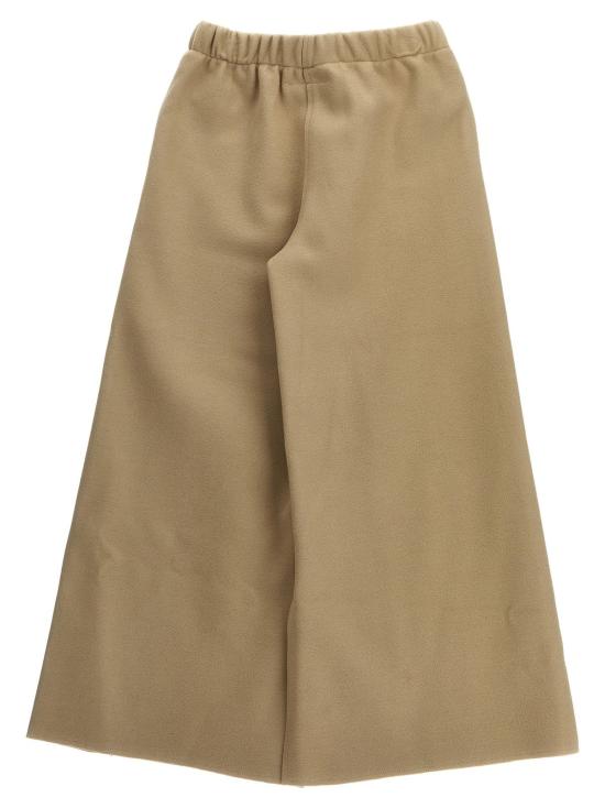  [키즈] MM6 메종마르지엘라 스트레이트 팬츠 키즈 MM6 메종 마르지엘라 로고 자수  베이지 - MM6 MAISON MARGIELA