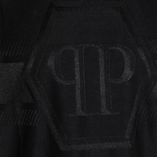  필립 플레인 반팔 티셔츠 반팔 크루넥 티셔츠 블랙 - PHILIPP PLEIN