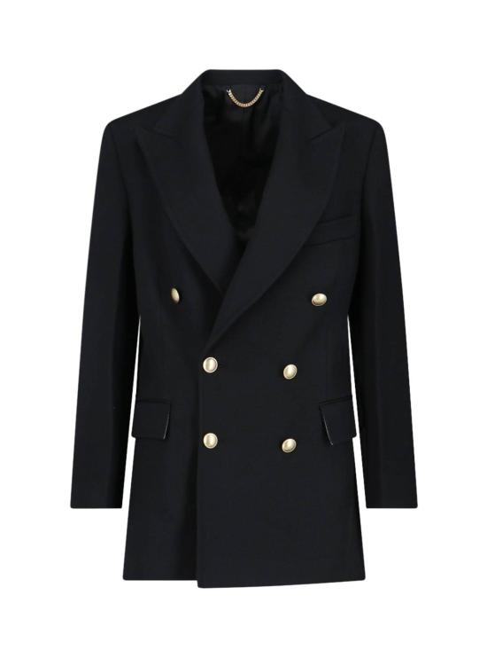  빅토리아 베컴 수트 자켓 더블 브레스트 블레이저 블랙