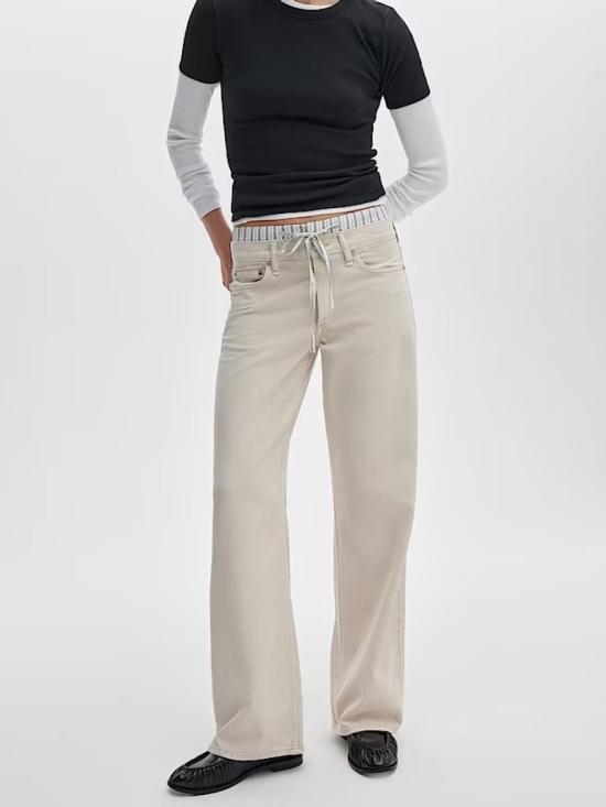 26SS 랙앤본 스트레이트 팬츠 RJ0326S1FSTSANDSTRIPE Beige - RAG & BONE