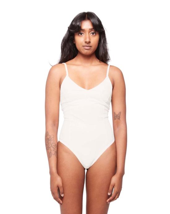  하우스라벨 바디수트 티셔츠 Hauslabel V 넥 바디수트 Ovario